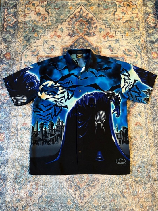 Vintage Other - Vintage Batman All Over Print Button-up Shirt Large